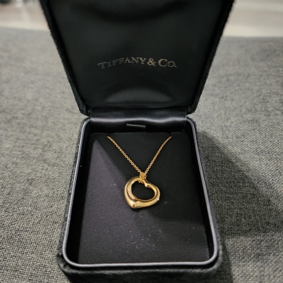 Tiffany Elsa Peretti gold necklace with diamonds - Picture 5 of 6